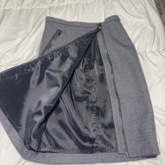 J.Crew soft 100% wool pencil skirt size 0 grey charcoal zipper - Picture 2 of 7